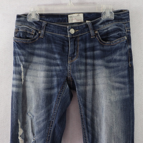 BKE Distressed Skinny Jeans BUCKLE 26 31.5 Inseam - Picture 2 of 8